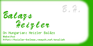balazs heizler business card
